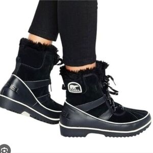 Sorel Tivoli II Waterproof Suede Faux Fur Lined Boots, Sz. 9.